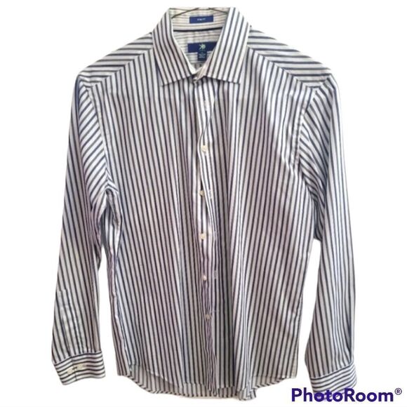 Egara Slim Fit 100% Cotton Men's Dress Shirt, Size L - Picture 1 of 4